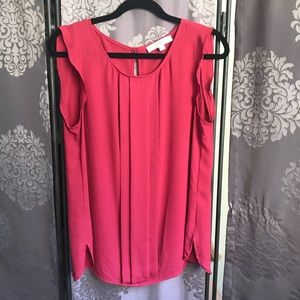 Red Ann Taylor Loft Blouse